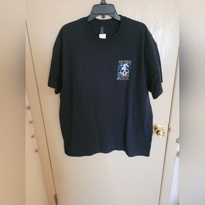 Las Vegas Adult Black Graphic Tee Skeleton Tattoo Shop NWT Size 2XL